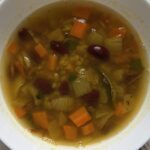 nice bowl of lentils and red beans soup