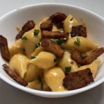 Miso-gochujang Mac n’ Cheese with bacon tofu