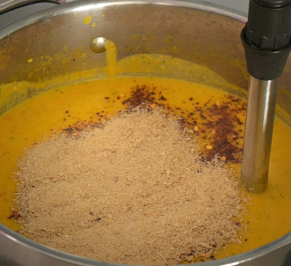 Add remaining seasonings and blend