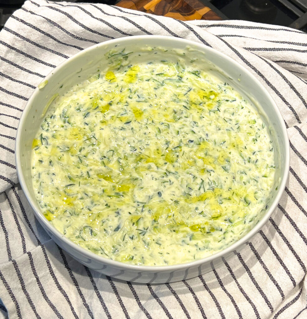vegan tzatziki bowl