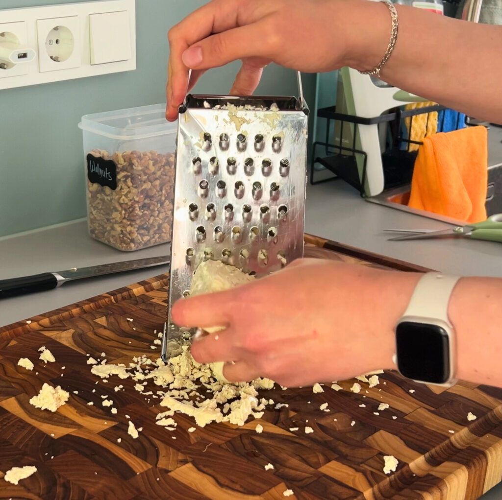 grate the tofu