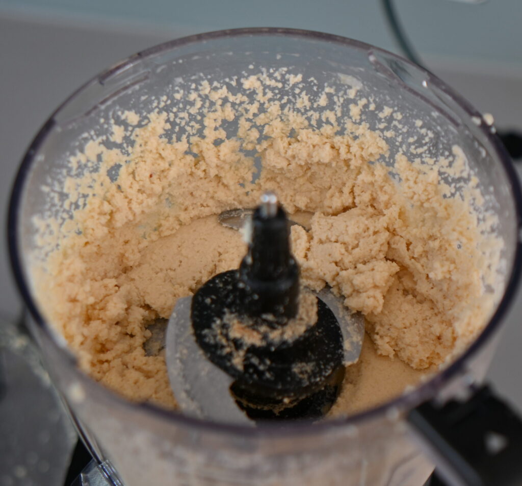 Almond Feta making in a food processor