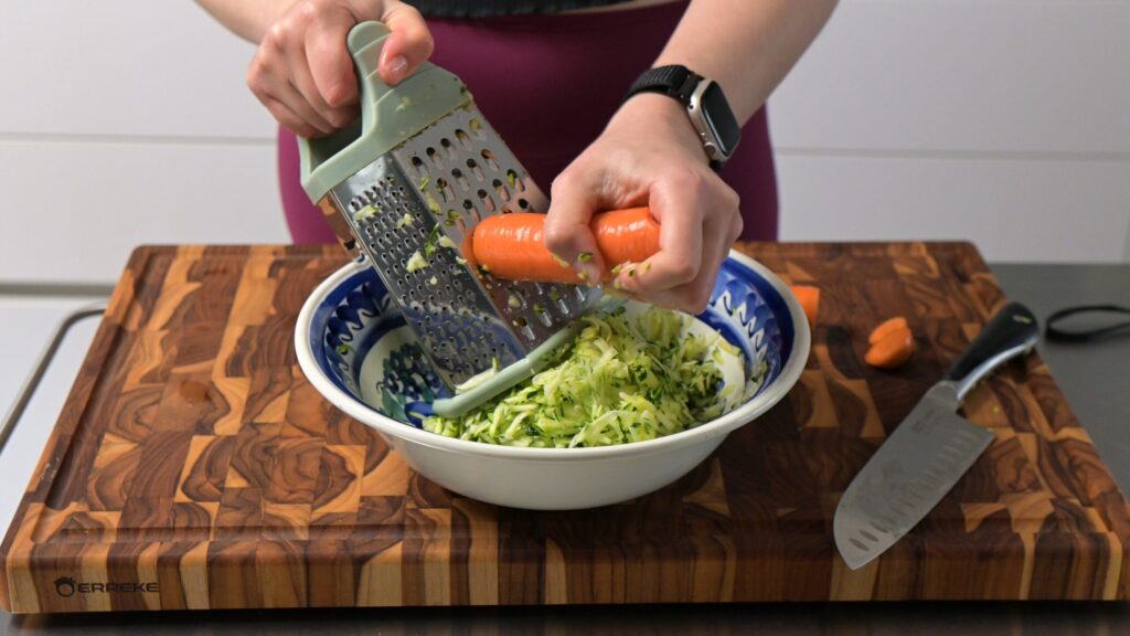 Grate veggies