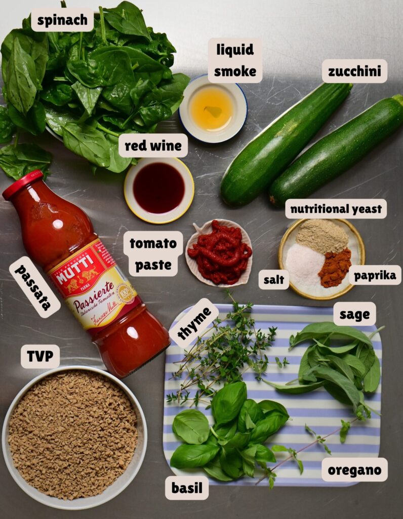 vegan lasagna red sauce ingredients