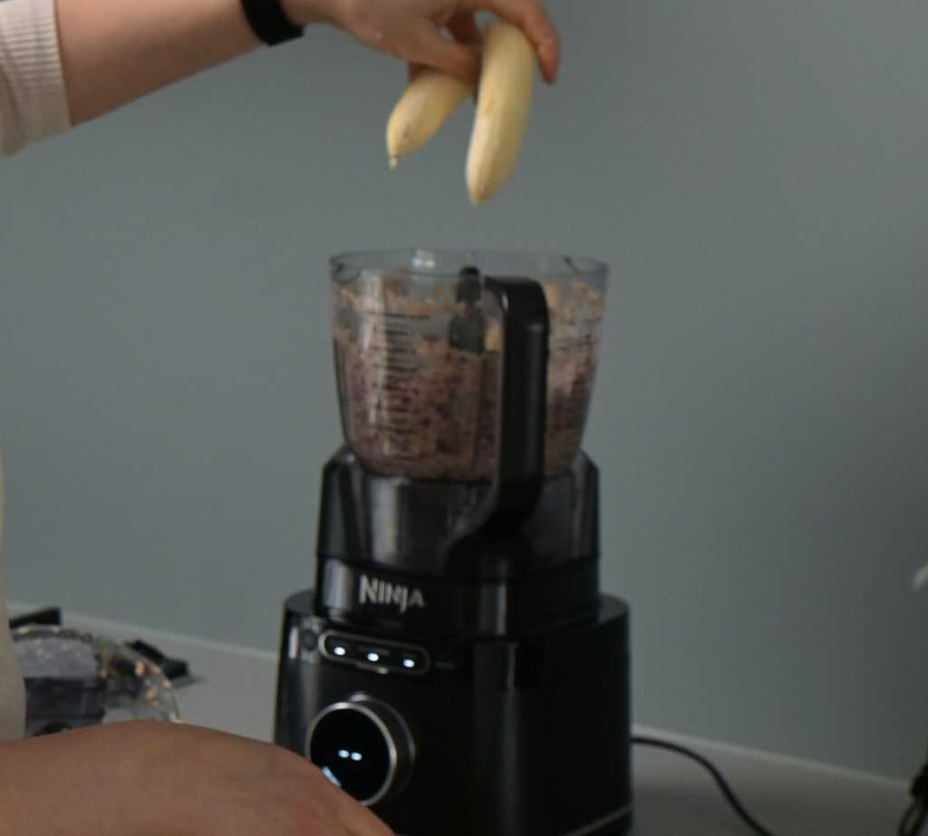 Add bananas and blend