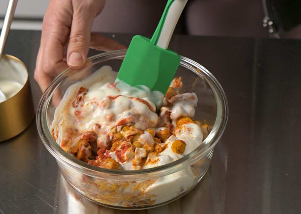 Combine all ingredients except sesame