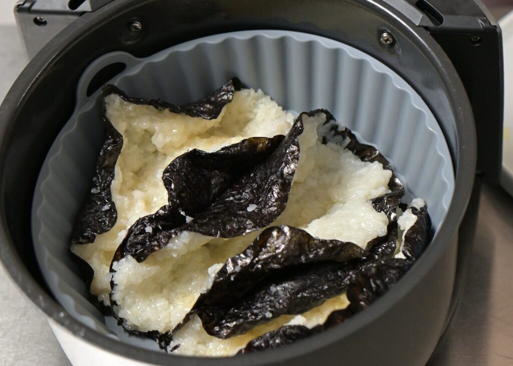 Spray with olive oil and bake