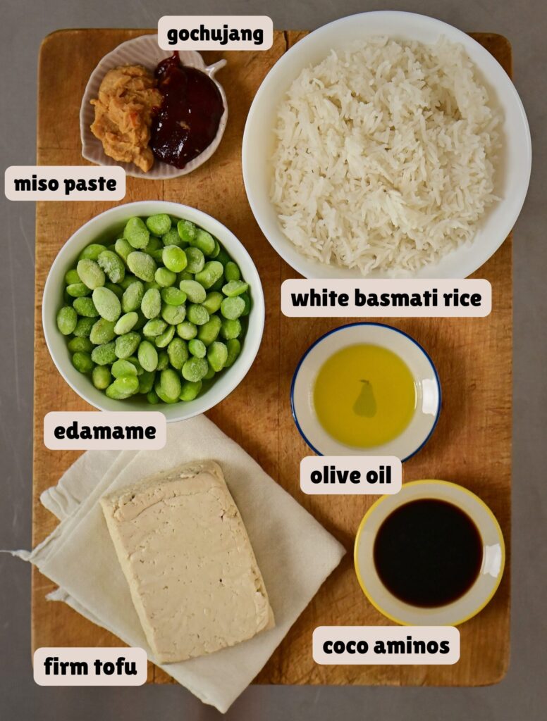 Crispy Rice & Tofu ingredients