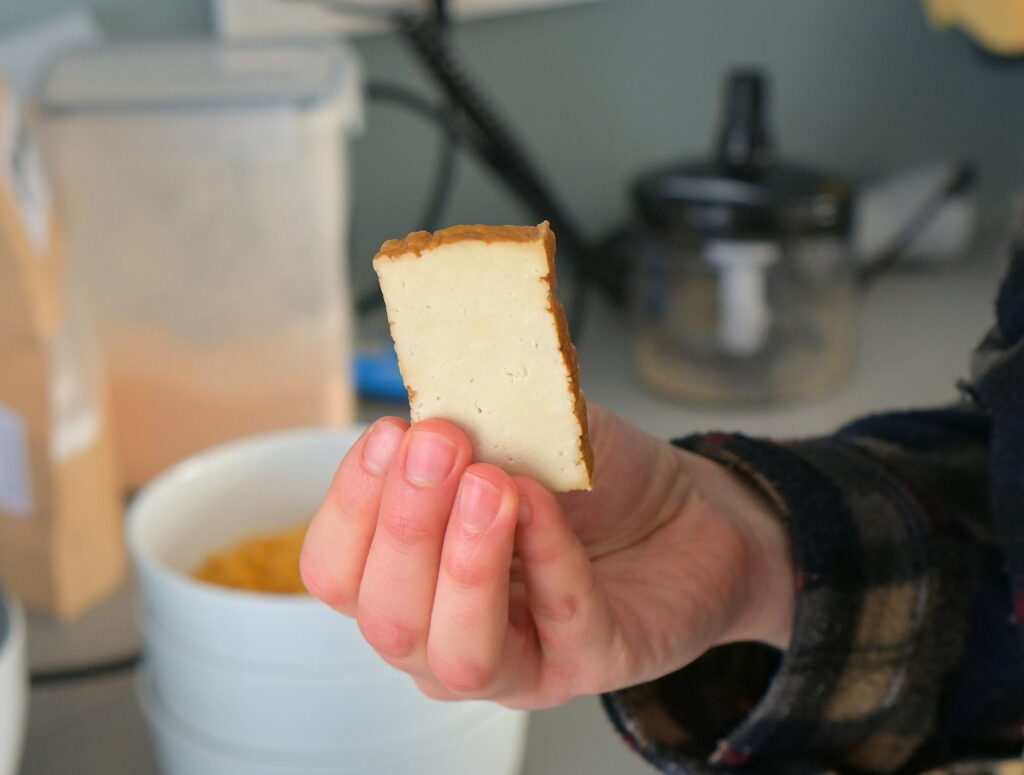 Cut into nugget-sized pieces