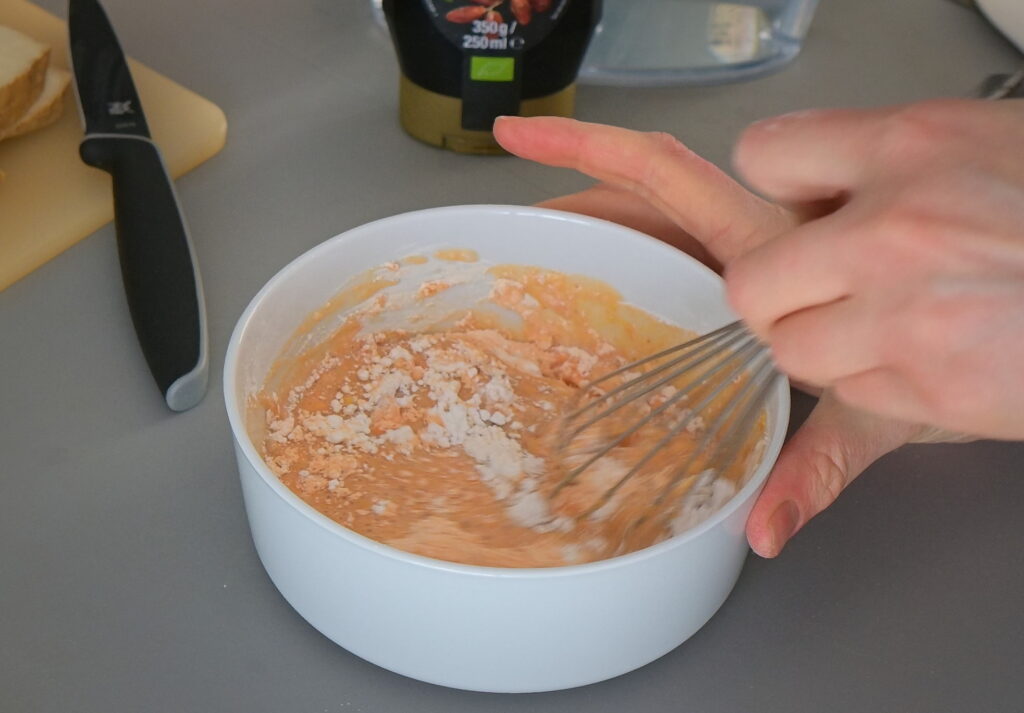 Mix all batter ingredients until smooth