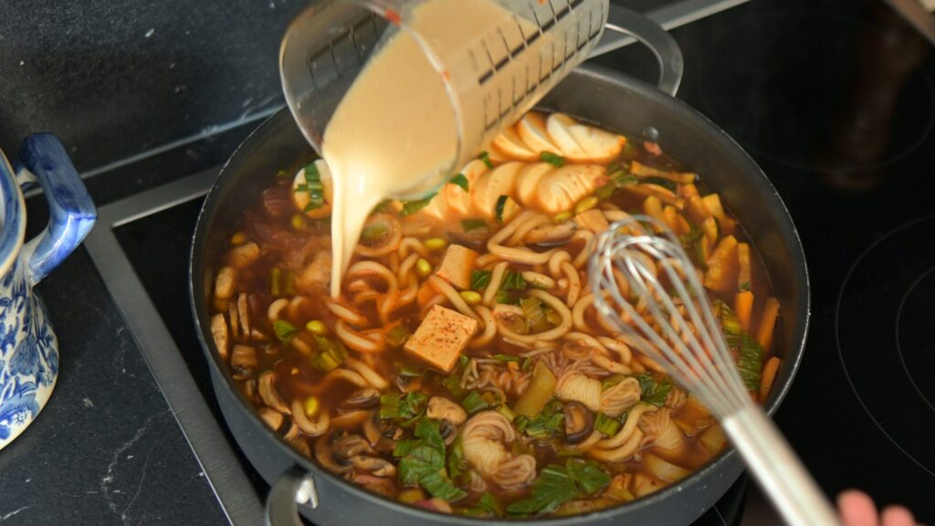 Stir in the thickener