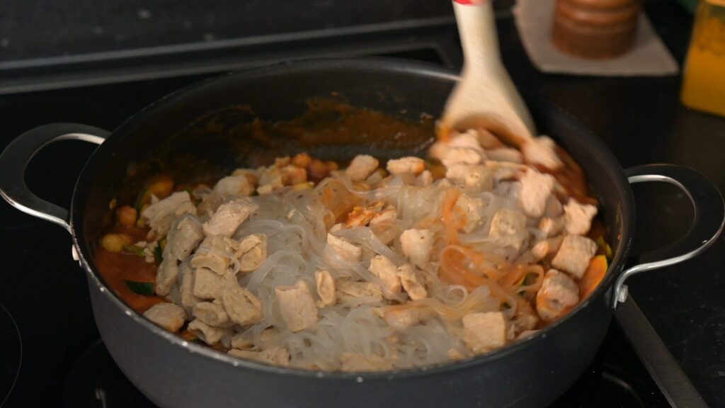 Finish the noodles