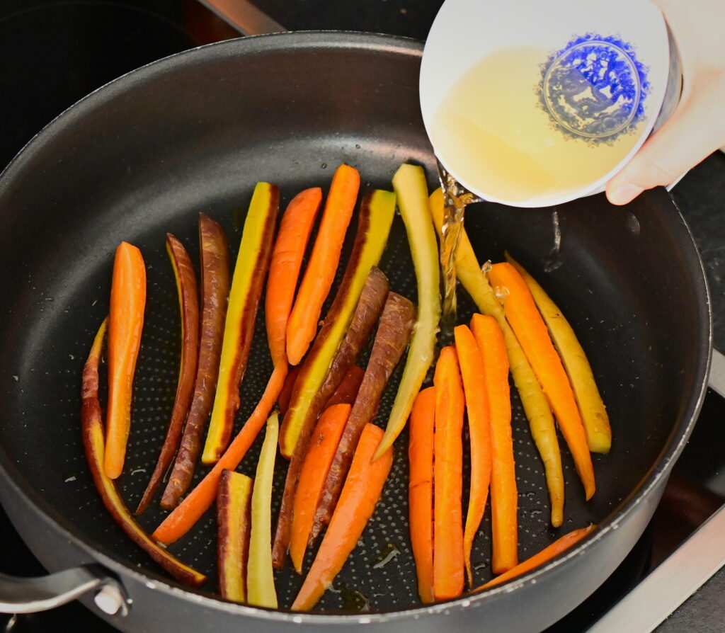 Glaze the carrots