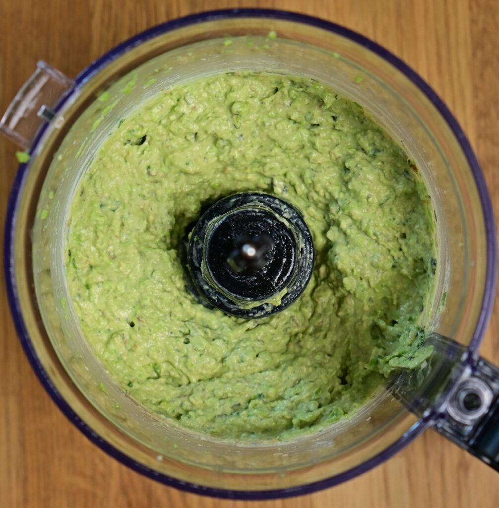 Avocado Pea Spread in a food processor